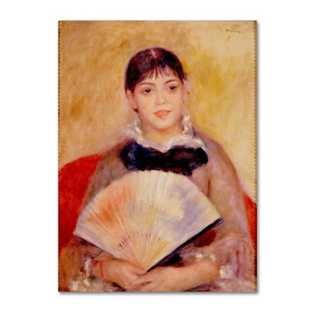 Renoir 'Girl With A Fan' Canvas Art,18x24